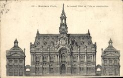 CPA Roubaix Le nouvel hotel de ville en construction