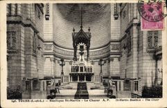 CPA Tours Basilique St Martin Le Choeur