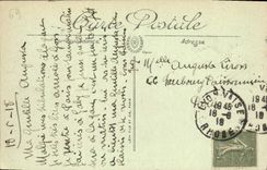 VINTAGE POSTCARD Lyon Together of the Bellecour Place