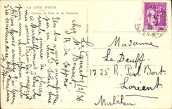 VINTAGE POSTCARD Cannes the casino the port and the small cross Boats