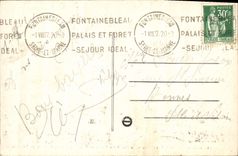 VINTAGE POSTCARD Palate of Fontainebleau the Floor Seen from of one of the windows of the Gallery Henri L