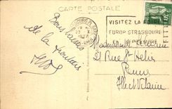 VINTAGE POSTCARD Strasbourg Bridge of the Rhine and Batiments of the Customs