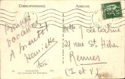 VINTAGE POSTCARD Carantec the Castle of the Bull