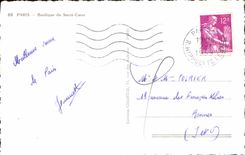 MODERN CARD Paris Basilica of the Sacring Heart