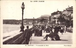 CPA Menton Promeande du Midi