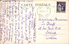 POSTAL Menton Promeande de la VENDIMIA del sur