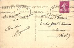 CPA Granville Le casino vu de l'escalier des falaises