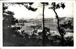 VINTAGE POSTCARD Concarneau the Basin seen of the Wood of Fir trees