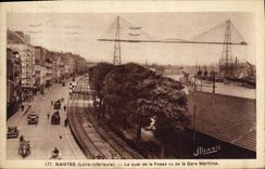 VINTAGE POSTCARD Nantes the quay of the Pit seen of the Harbor station