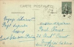 VINTAGE POSTCARD Pau the Chain of the Pyrenees Seen of the boulevard