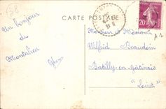 VINTAGE POSTCARD Montalieu edges of the Rhone