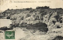 VINTAGE POSTCARD Holy Georges de Didonne Rocks of Vallieres