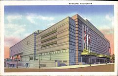 VINTAGE POSTCARD Municipal auditorium Kersey Coates Drive