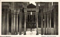 CPA Granada Alhambra Patio de los leones lion