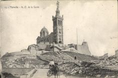 CPA Marseille Notre Dame De la Garde Caleche Cheval