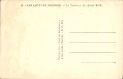 VINTAGE POSTCARD the Saints De Solesmes the Tomb of Christ