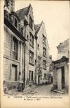 VINTAGE POSTCARD Chinon Old woman House street Voltaire Old law courts