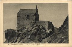 CPA Le Mont Saint Michel La Chapelle Saint Aubert