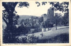 VINTAGE POSTCARD Ruins and Castle of Lutzelbourg