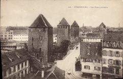 VINTAGE POSTCARD Strasbourg Covered Bridges