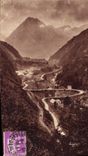 VINTAGE POSTCARD Cauterets Route of Pierrefitte has Cauterets the snail
