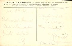 VINTAGE POSTCARD Cauterets Route of Pierrefitte has Cauterets the snail