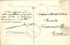 VINTAGE POSTCARD Cannes the Beach and the Carlton Hotel