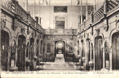 VINTAGE POSTCARD Luxeuil Les Bains Interior of the Thermal baths Les Bains Ferruginous