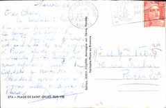 POSTAL MODERNA playa de Gil Saint el vida