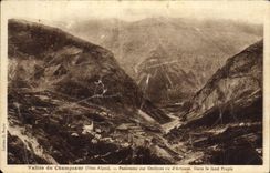 CPA Vallee du Champsaur Panorama sur Orcieres vu d'Artouse Dans le fond Prapic