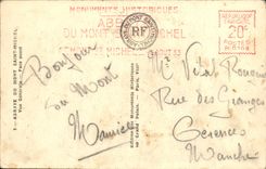 CPA Abbaye Du Mont Saint Michel Vue Generale Face Ouest