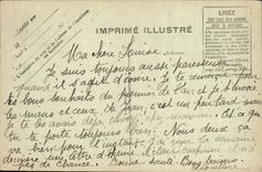 POSTAL Foret de la VENDIMIA de las gargantas de Fontainebleau con los lobos