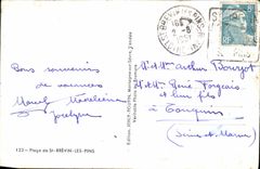 POSTAL MODERNA playa de Brevin de los pinos Saint