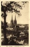 VINTAGE POSTCARD Quimper the Cathedral seen of Frugy