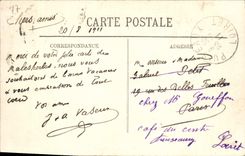 VINTAGE POSTCARD Fontainebleau the Castle Court of the Good-byes