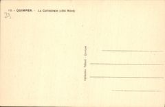 VINTAGE POSTCARD Quimper the Cathedral