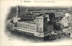 CPA Marseille Panorama du Fort Saint Jean