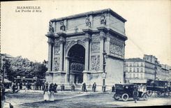 CPA Marseille La Porte d'Aix Automobile