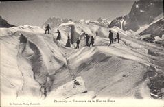 CPA Chamonix Traversee de la Mer de Glace Alpinisme