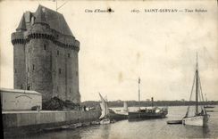 CPA Saint Servan Tour Solidor Bateaux