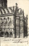 CPA Arras L'Hotel de Ville Detail de la Facade