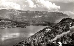 MODERN CARD Aix Les Bains Lake of Le Bourget the Revard Mount and Nivolet