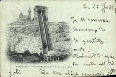 CPA Marseille Ascenseurs de ND de la Garde