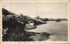 CPA Biarritz La Roche Percee et le Rocher de la Vierge