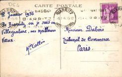 CPA Biarritz La Roche Percee et le Rocher de la Vierge