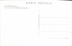 POSTAL Nevers de la VENDIMIA la torre de la catedral Cyr Saint