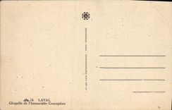 Cámara acorazada de Laval de la POSTAL de la VENDIMIA del concepto inmaculado