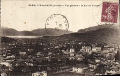 VINTAGE POSTCARD Aix les Bains View the Lake of Le Bourget