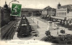 POSTAL Clermont-Ferrand de la VENDIMIA el lugar de la opinión de Jaude