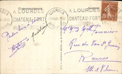 Peregrinaje de Loureds de la POSTAL de la VENDIMIA delante del rosario